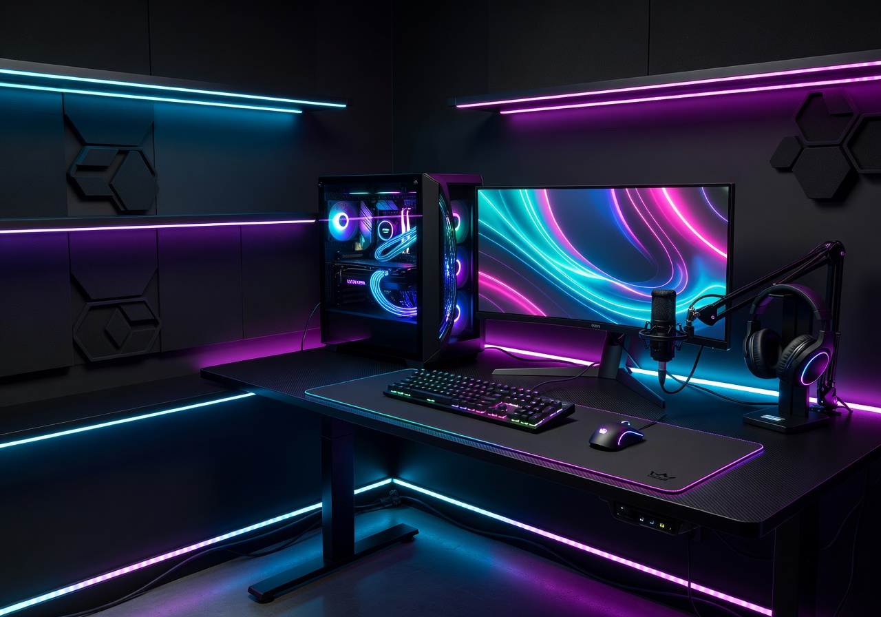 Caseking gaming setup room