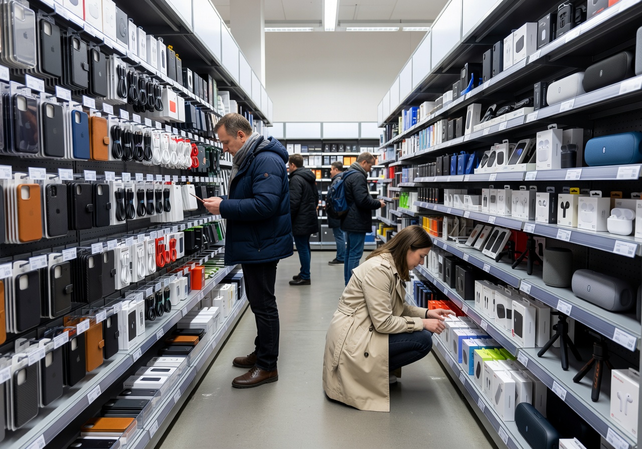 MediaMarkt accessories aisle