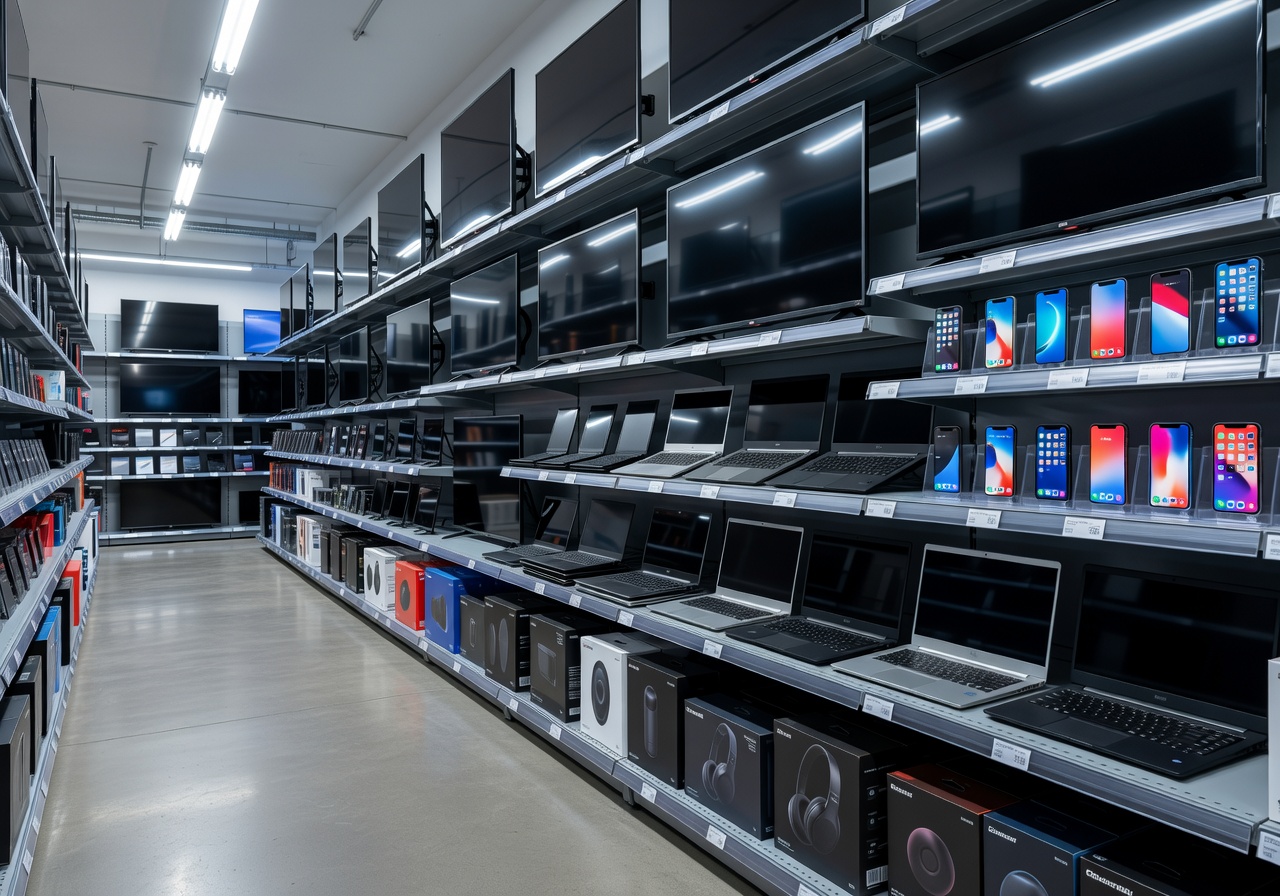 MediaMarkt store aisle with electronics