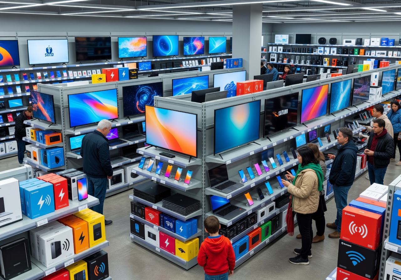 Saturn electronics store section