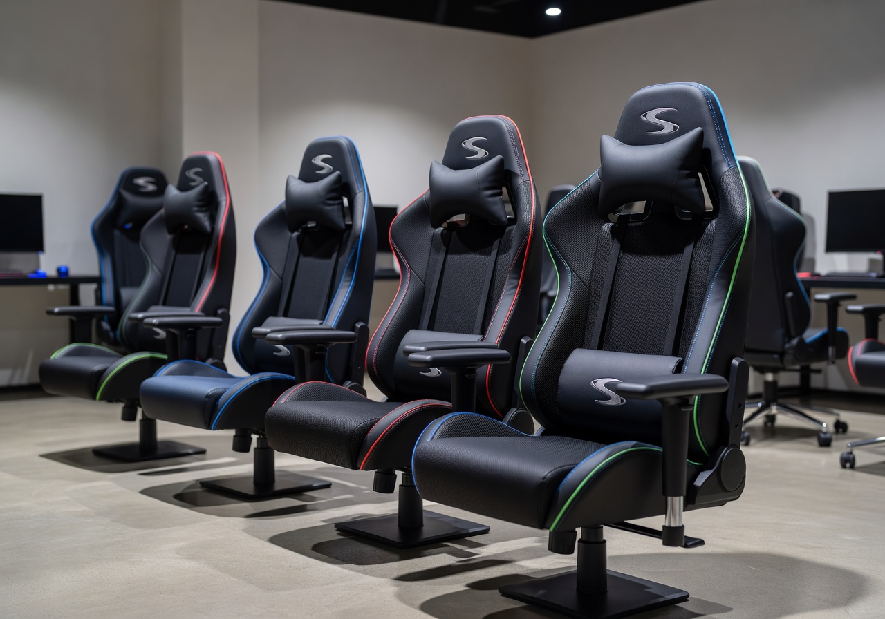 Saturn gaming chairs display