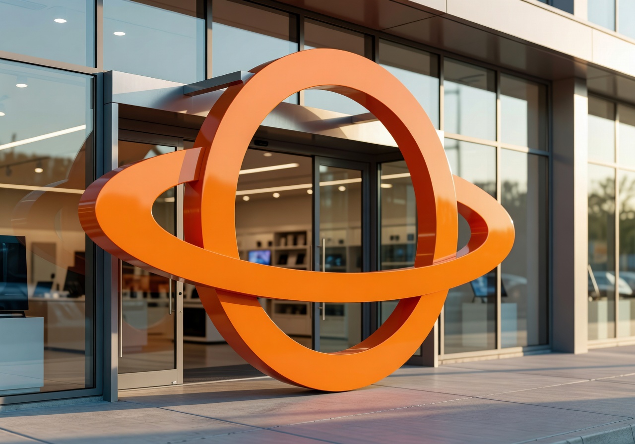 Saturn store entrance sign