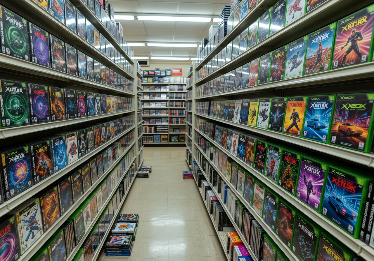 Saturn xbox games aisle